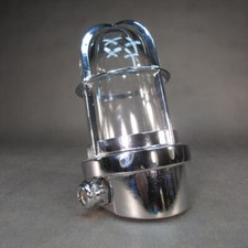 Schiffslampe Messing verchromt